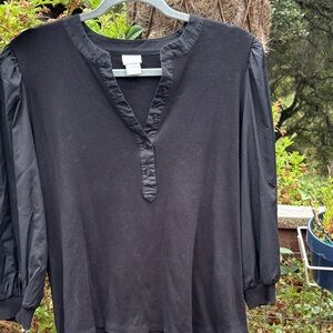 Chico's Elegant Black V-Neck Blouse